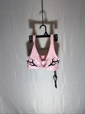 Civil Regime Women's Pink Printed Twist-Front Bra